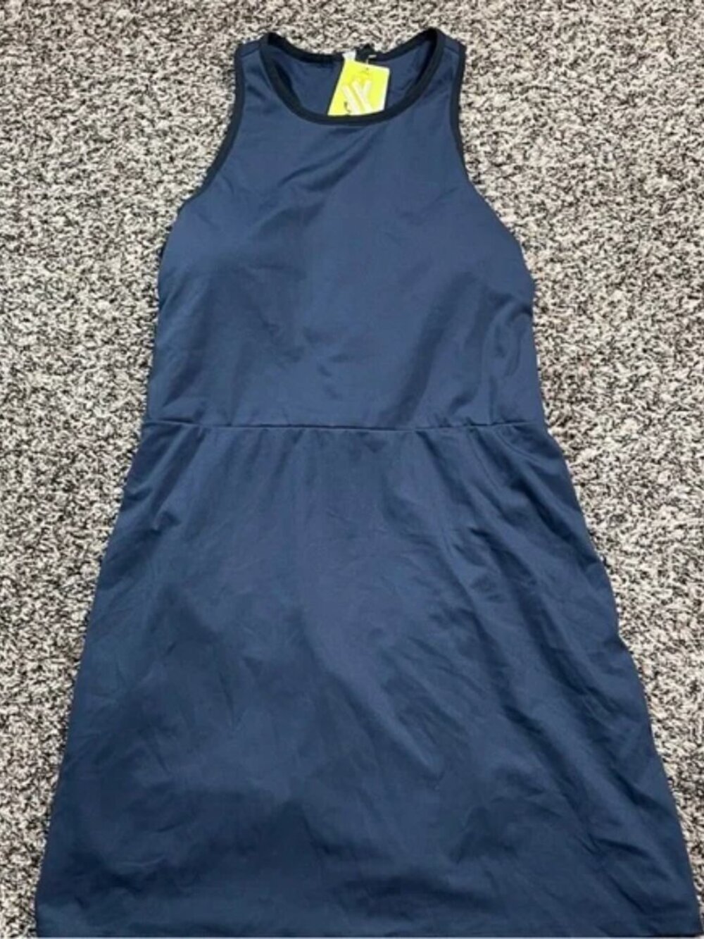 All In Motion Woven Knit Golf Tennis Active Sleeveless Dress Navy/Black S NWT - Picture 7 of 8